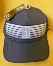 PGA Tour Pro Series Golf Hat Adult Adjustable Blue Moisture Wicking