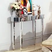 Fin Glam Mirrored Console Table Silver Entryway Hall Table Vanity Table Furniture Au