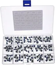 OSALADI 150-piece Trim Potentiometer Pack -1m Ohm 15 Sizes Breadboard Compatible Electronic Component