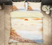 3D Red Sun ZHUA1417 Bed Pillowcases Quilt Duvet Cover Set Queen King Zoe