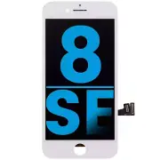 LCD Assembly With Steel Plate Compatible For iPhone 8 / SE (2020 / 2022) (White)