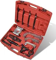 'vidaXL Hydraulic Bearing Puller and Separator Tool Set 25pcs - Steel Tool Set for Railway Vehicle Maintenance, Mechanical Installations, Mines and Factories