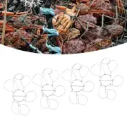 (4PCS)Crab Snare Trap 6 Loops Stainless Steel Rustproof 8.5cm Diameter FF