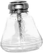 B Baosity Liquid Pump Dispenser Empty Bottle with Lid Cosmetic Container, Press Bottle Glass Bottle for Lubricants Nail Polish Remover