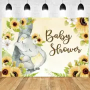 Sunflower Bee Backdrop Baby Shower Birthday Party Background Banner Photo Decor
