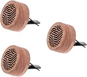 ERINGOGO 3 Pcs Aroma Diffuser Car Air Outlet Perfume Clip Oil Diffuser Wood Decor Essentials Small Wooden Vent Clip Rosewood Essential Oil