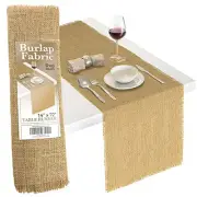 Burlap Table Runner, 14 x 72 Inch Outdoor Rustic Table Runner, Natural Jute