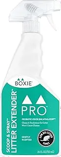 Boxie Pro Probiotic Gently Scented Scoop & Spray™ Litter Extender, 24 oz, Odor Eliminator, Cat Pee Deterrent, Extends Litter Life, Won’t Cause Clumping, Easy to Use, Freshens Litter Box