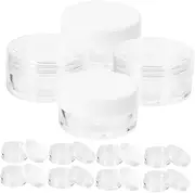 CANIGHT Travel Toiletry Bottles Set 24pcs Empty Round Jars Lids for Cosmetics Creams Moisturizers