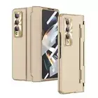 Shockproof Metal Glass Clear Folding 360 Case For Samsung Z Fold4 Z Fold3 Cover