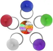 5 Sets Silicone Waterless Airlock With Silver Mason Jar Rings, fermentation Caning Rings With Silicone Pickle Tube, Suitable For Making Sauerkraut, Kimchi In Wide-Mouth Glass Bottles