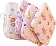 PLAFOPE 4Pcs Multi Function Tampon Holders Portable Sanitary Storage Bags Stylish Design for Daily Use for Storing Napkins Coins Lipsticks and More Mixed Style