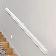 Wooden Handrails, 1-20ft Non-Slip Staircase Handrail, Wall Mounted Stairs Banister Hand Railings for Home Garden Corridor Lofts Kindergarten Decking Railings(White,8.2ft/250cm)