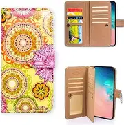 Bfun Packing Galaxy S10e Case,Bcov Mandala Flower Circle Multifunction Wallet Leather Cover Case for Samsung Galaxy S10e