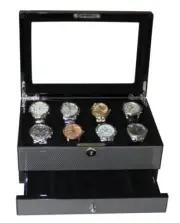 Elegant Watch Jewelry Display Storage Holder Case Glass Box Organizer Gift n