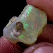 12.40 Cts Ethiopian "Play-Of-Color" Fire Opal Rough Natural Gemstone USA DEALER