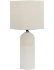[Cooper & Co] Clayton Modern Ceramic Table Lamp 61cm in Cream