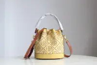 在飛比找Yahoo!奇摩拍賣優惠-Tory Burch T Monogram系列編織水桶包