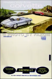 1963 Corvette Sting Ray Owners Manual Package with Plastic Envelope 63 Owner