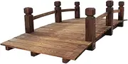 Gardeon Garden Ornaments, Fir Wood Gardening Ornament Decorations Vintage Decor Wooden Bridge Home Outdoor Yard Setting Decoration, Classic Arch Design Extra Thick 160kg Capacity