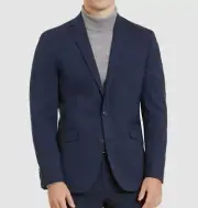 $395 Kenneth Cole Unlisted Men's Blue Slim Fit Stretch 2-Piece Suit Size 38S