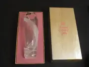 Vintage LENOX "Windswept" Clear Cut Crystal Frosted Swirled Bud Vase