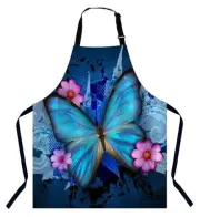 Chefs Apron, Cooking and Baking Apron for Men and Women, Kitchen Butterfly