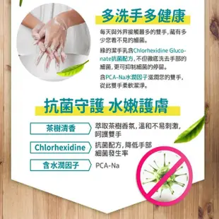 【Green 綠的】抗菌潔手乳加侖桶_茶樹清香3800mlX2+香氛保濕乾洗手凝露_茉莉&佛手柑40mlX4(洗手乳/乾洗手)