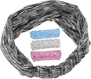 [HONMEET] Athletic Wide Headband Decorative Stripes Sweatproof Elastic for Fitness