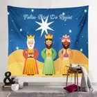 Short Plush Three Kings Day Tapestry Printing Hanging Cloth Three Kings Day