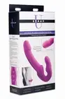 Evoke Rechargeable Vibrating Silicone Strapless Strap On Realistic Dildo Dong