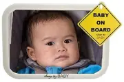 Baby Mirror for Car - Glow in The Dark - Convex Shatterproof Glass - Safety A...