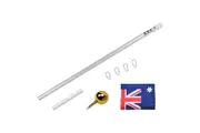 9.1m Flag Pole Kit Telescopic Heavy Duty 16 Gauge Aluminium with Flag