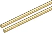 uxcell Brass Round Rods, 5/16 Inch Brass Solid Round Rod Lathe Bar Stock, 8mmx150mm Brass Rod for Drift Punches Various Shaft DIY Craft Model Plane Ship Cars, Pack of 2