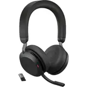 Jabra Evolve2 75 Link380 USB-C Stereo Wireless Headset with Stand - Microsoft Certified