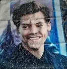 NEW Harry Styles Sequined Peek-A-Ɓoo Pillow COVER Velveteen Back 14 1/2 × 14 1/2