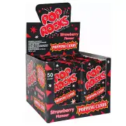 Pop Rock x 50 Strawberry Popping Candy Party Favors Candy Buffet Bulk Lollies