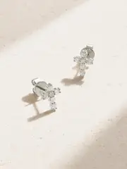 [Anita Ko] Anita Ko - 18-karat White Gold Diamond Earrings - Silver - One size One size Silver