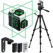 Firecore Laser Level with Tripod, 3 X 360° Self Leveling Cross Line Laser,