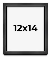 12x14 Shadow Box Frame Grey Charcoal Black | 0.875 Inches Deep | Solid Wood Shad