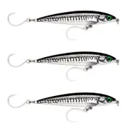 3x Rapala 14cm Saltwater X Rap Long Cast Shallow Minnow Fish Lures -Chrome Mack
