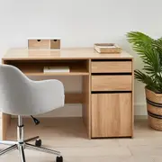 Desk with Storage - Oak