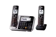 Panasonic Twin DECT Bluetooth Cordless Home Phone w/ Answering Machine Black