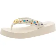 Jeffrey Campbell Womens Iconics White Platform Sandals 8 Medium (B,M) BHFO 0422