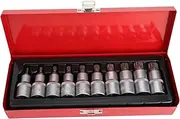 18 10-piece Triple Square Socket Set Metal Socket Combination Chrome-vanadium Steel Pneumatic Socket Set