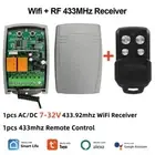 Tuya Wifi Smart Gate Remote Control Switch Garage Door Receiver 2CH Relay Module