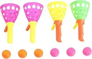 ERINGOGO Toss and Catch Ball Game 2 Pairs Baskets 6 Balls Boys and Girls Outdoor Play Fine Motor Skills Development Random Color