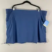 Columbia Anytime Casual Skort AW4071 Size 3X Blue Pockets Pull On