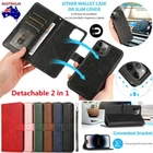 Removable Magnet Case Leather Wallet Cover For iPhone 16 15 14 13 Pro Max 8 Plus