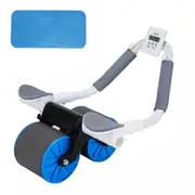 Automatic Rebound AB Roller Exercise Wheel Abdominal Wheel Anti Slip Fitness Gym Blue
